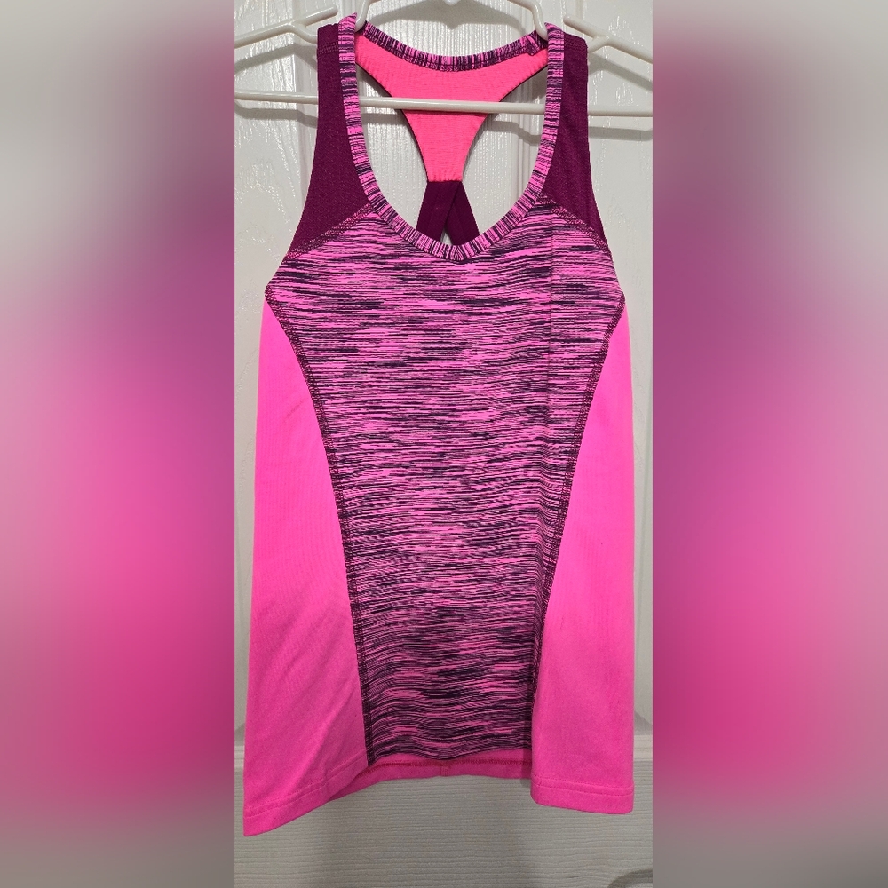 Ivivva pink/maroon racerback tank 8